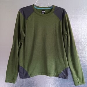 The North Face FlashDry Top Mens Large Olive Green Long Sleeve pullover